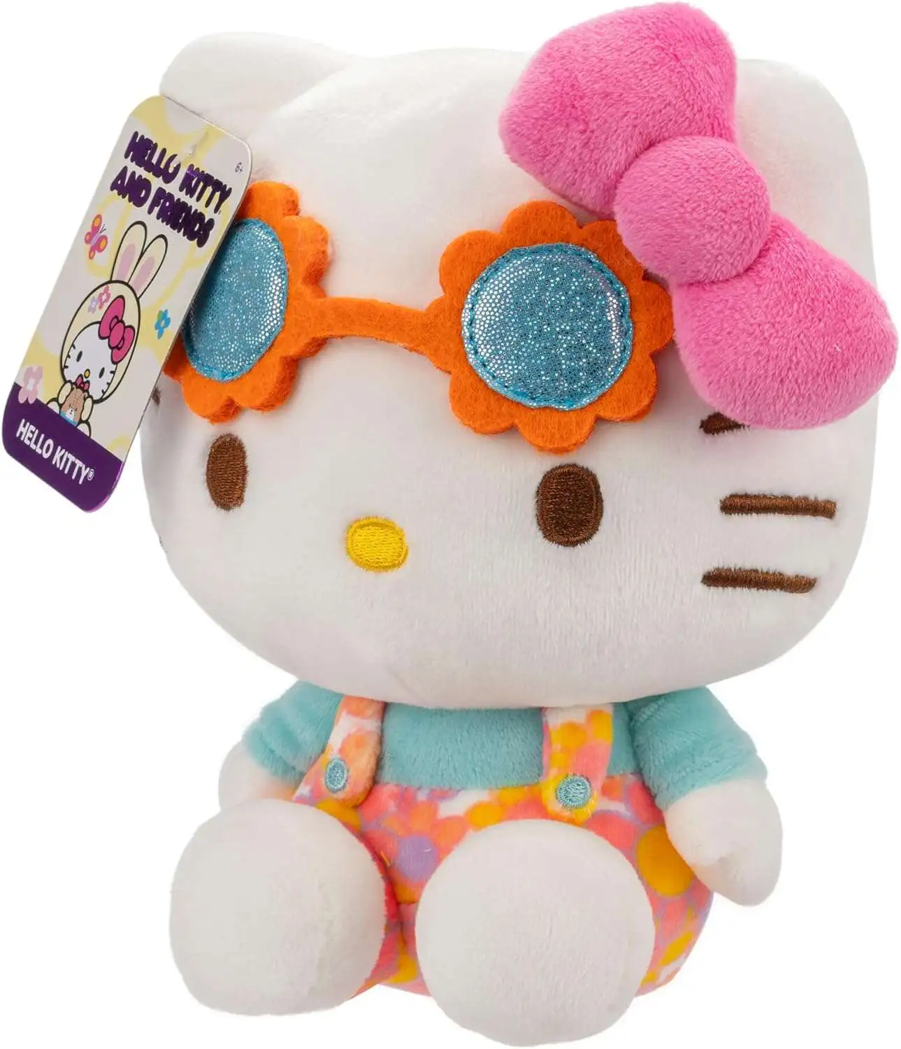 Sanrio Hello Kitty & Friends Easter Hello Kitty 8-Inch Plush [Flower Overalls & Sunglasses]