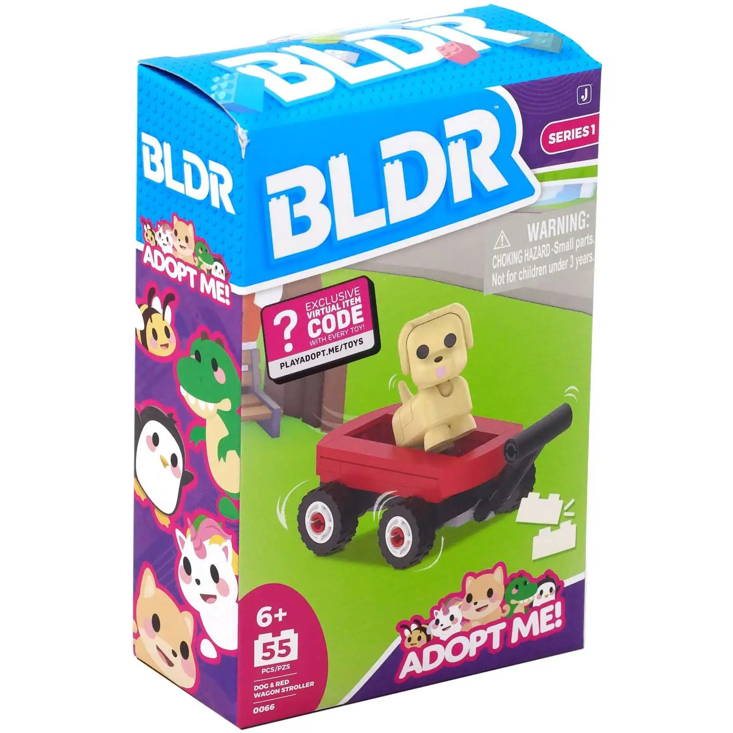 BLDR Adopt Me! Dog & Red Wagon Stroller Building Set #0066