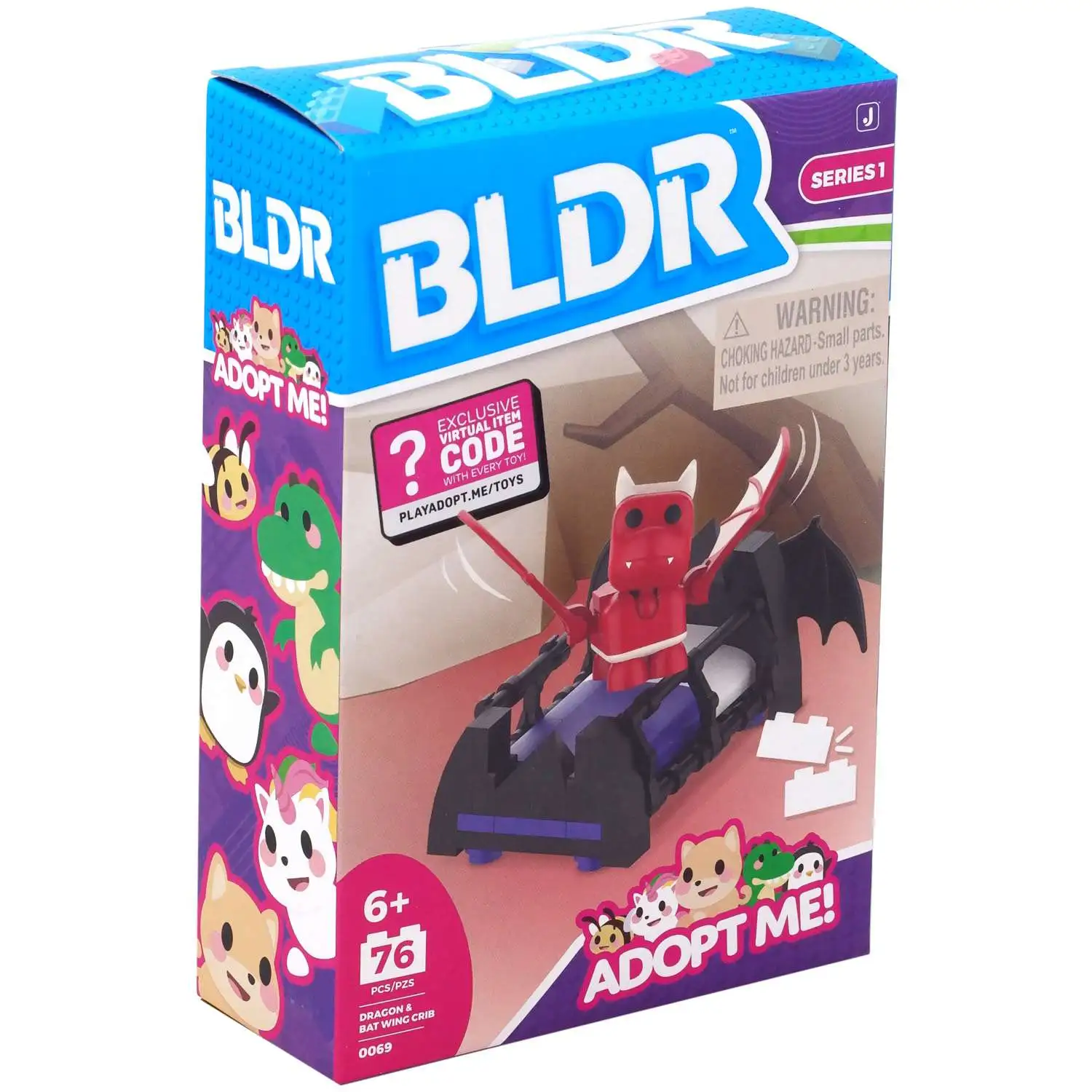 BLDR Adopt Me! Dragon & Bat Wing Crib Building Set #0069