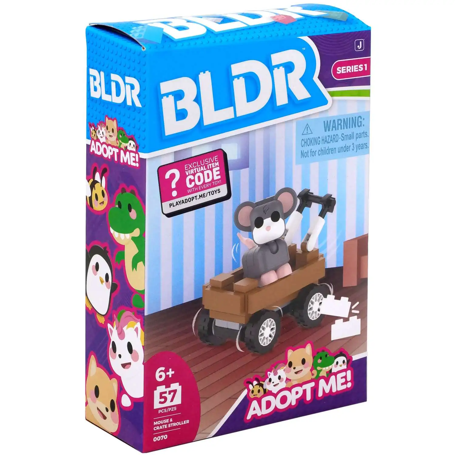 BLDR Adopt Me! Mouse & Crate Stroller Building Set #0070