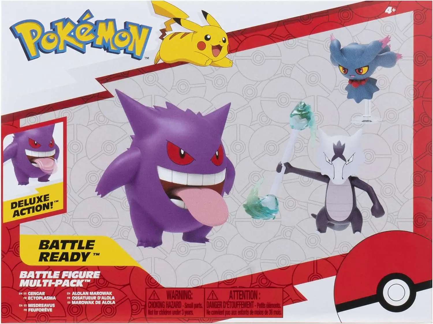 Pokemon Battle Figure Gengar, Misdreavus Alolan Marowak 4 Mini