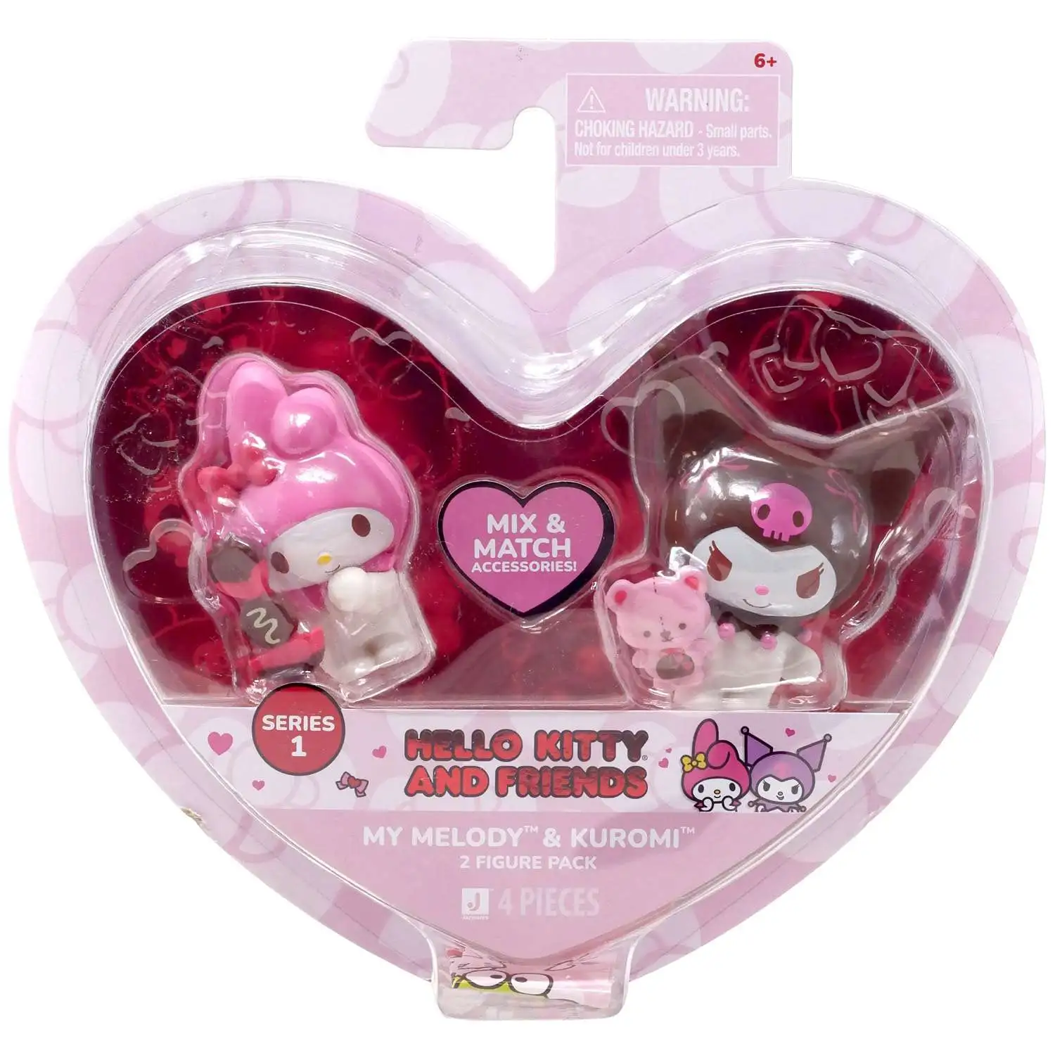 Sanrio Hello Kitty & Friends Series 1 Valentines Day My Melody & Kuromi Mini Figure 2-Pack