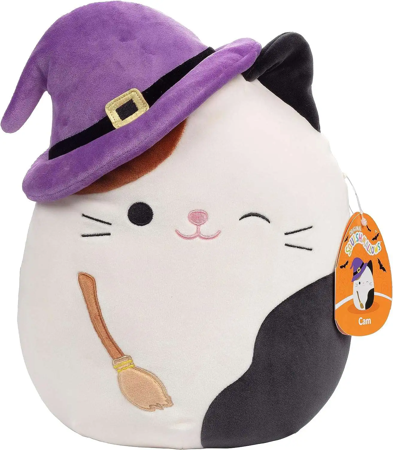 Squishmallows Halloween Cam the Cat 4 Plush Witch Hat Kellytoys ToyWiz