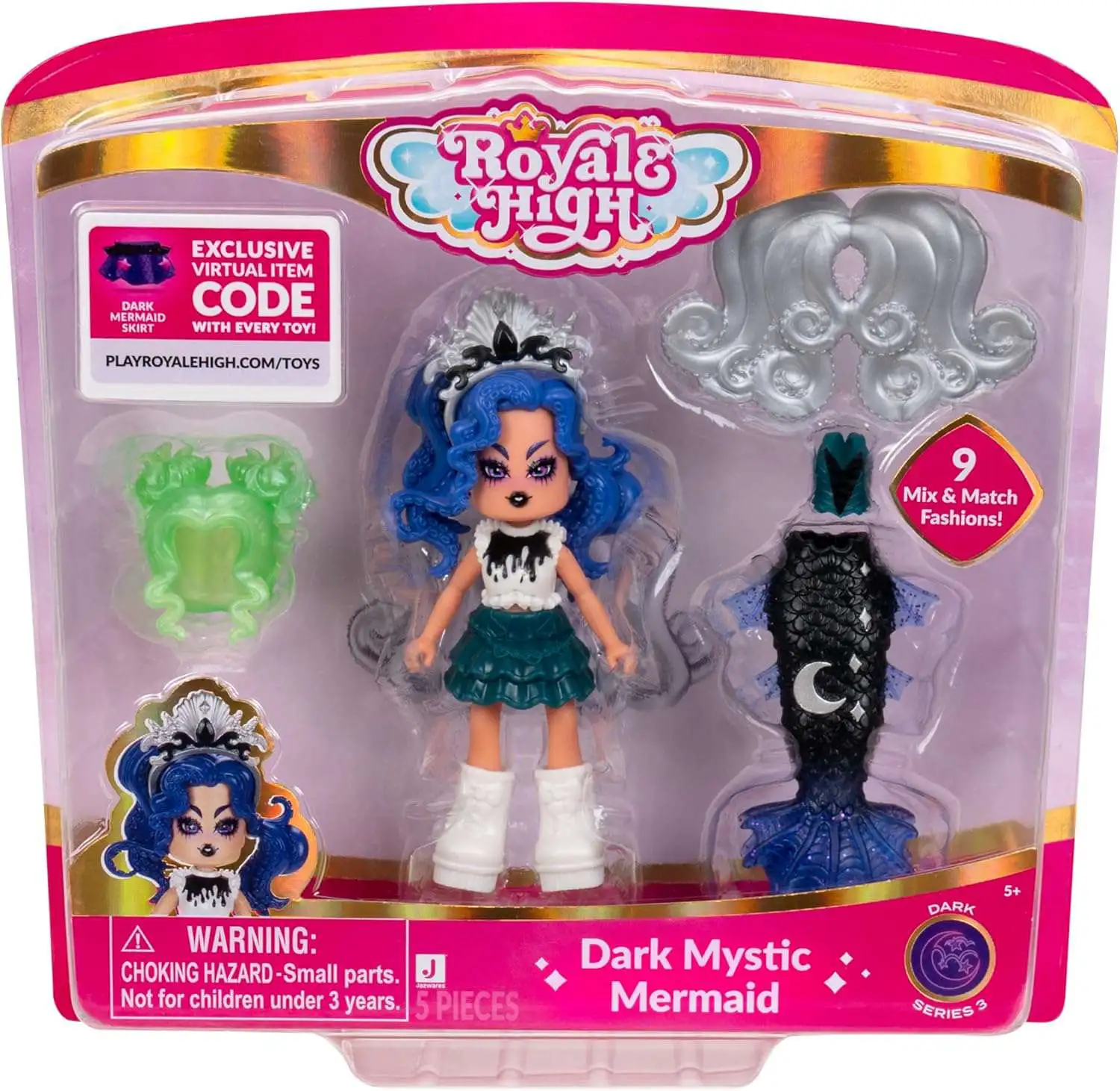 Royale High Series 3 Dark Mystic Mermaid 3 Mini Doll 9 Mix Match