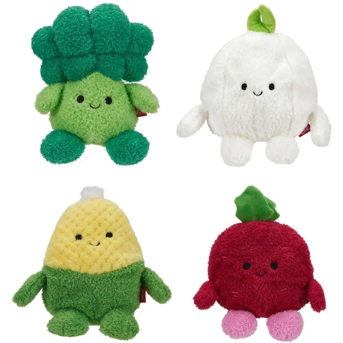BumBumz RootBumz Gail Garlic, Ronnie Radish, Bobby Broccoli, Colby Corn Exclusive 7.5-Inch Plush 4-Pack
