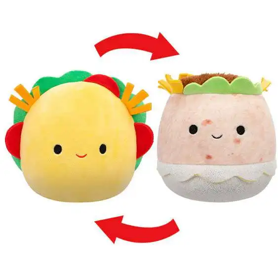 Squishmallows Flip-a-Mallows Tex & Bernardo 8-Inch Plush [Taco & Burrito]