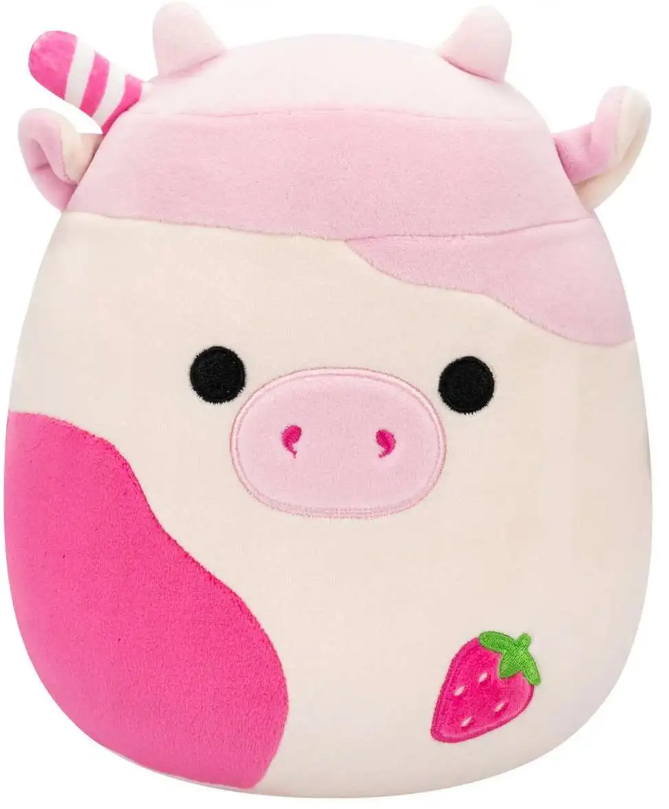 Squishmallows Select Series Caedyn the Strawberry Milk Scented Cow 8-Inch Plush