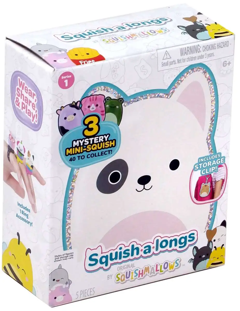 Squishmallows Squish-a-Longs Clip N' Go 1-Inch Mini Figure Mystery 3-Pack