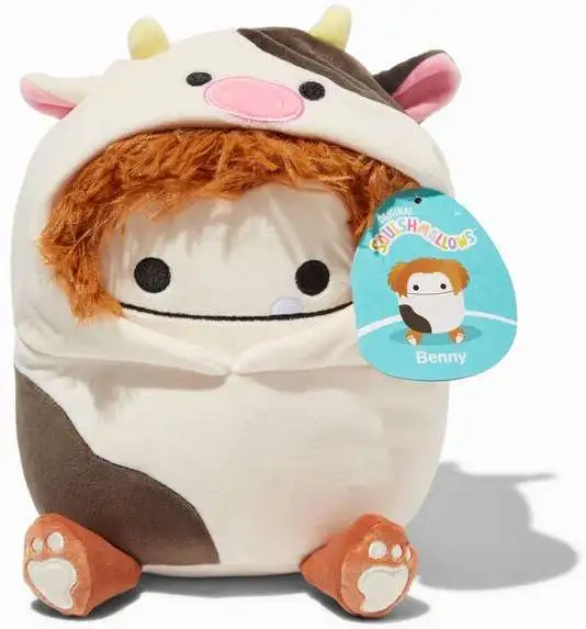 Squishmallows Benny the Bigfoot 8-Inch Plush [Cow Costume]