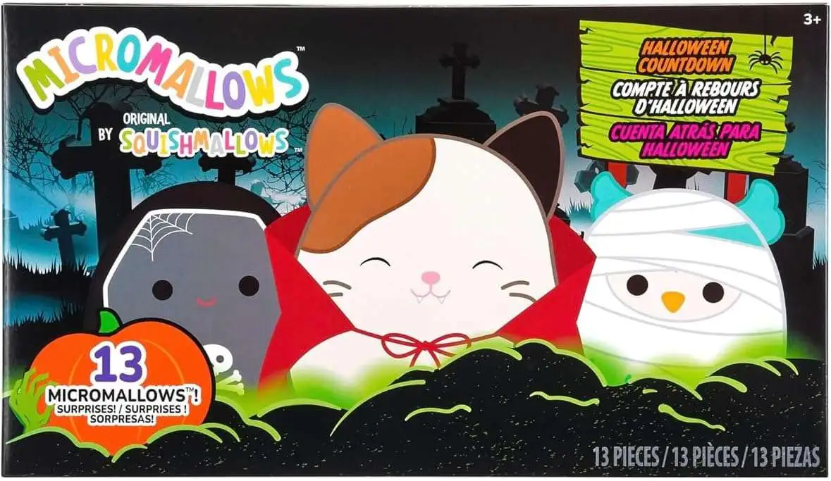 Squishmallows Micromallows Halloween 2.5-Inch Countdown Calendar [13 Surprises!]