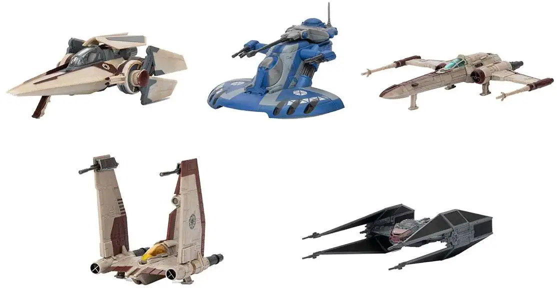 STAR WARS 宇宙船フィギュアセット 8機 ミニフィギュア12体 Star Wars Micro Galaxy Squadron Series 8 Starfighter Class
