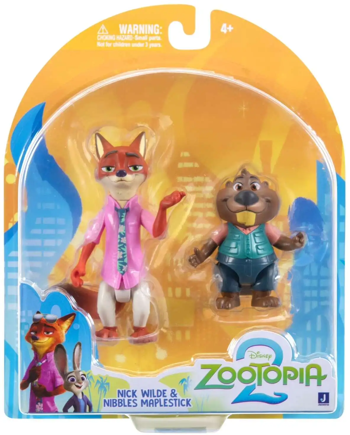 Disney Zootopia 2 Nick Wilde Nibbles Maplestick 3 Figure 2-Pack