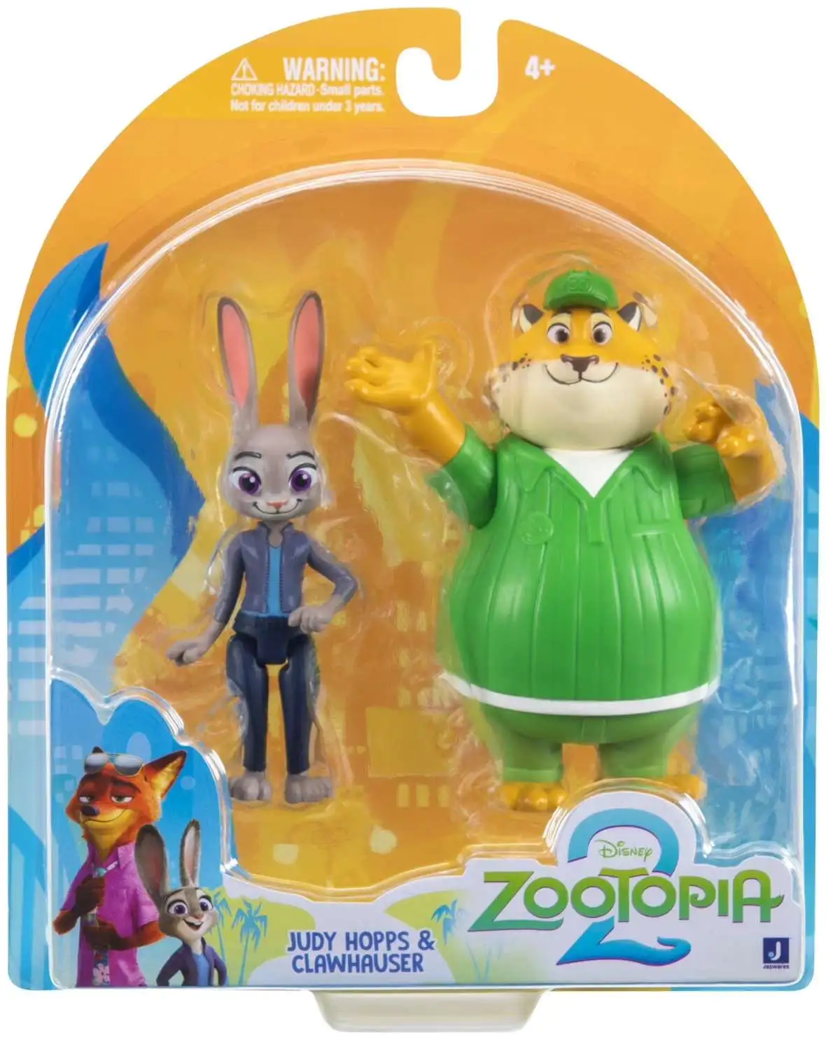 Disney Zootopia 2 Judy Hopps Clawhauser 3 Figure 2-Pack Jazwares