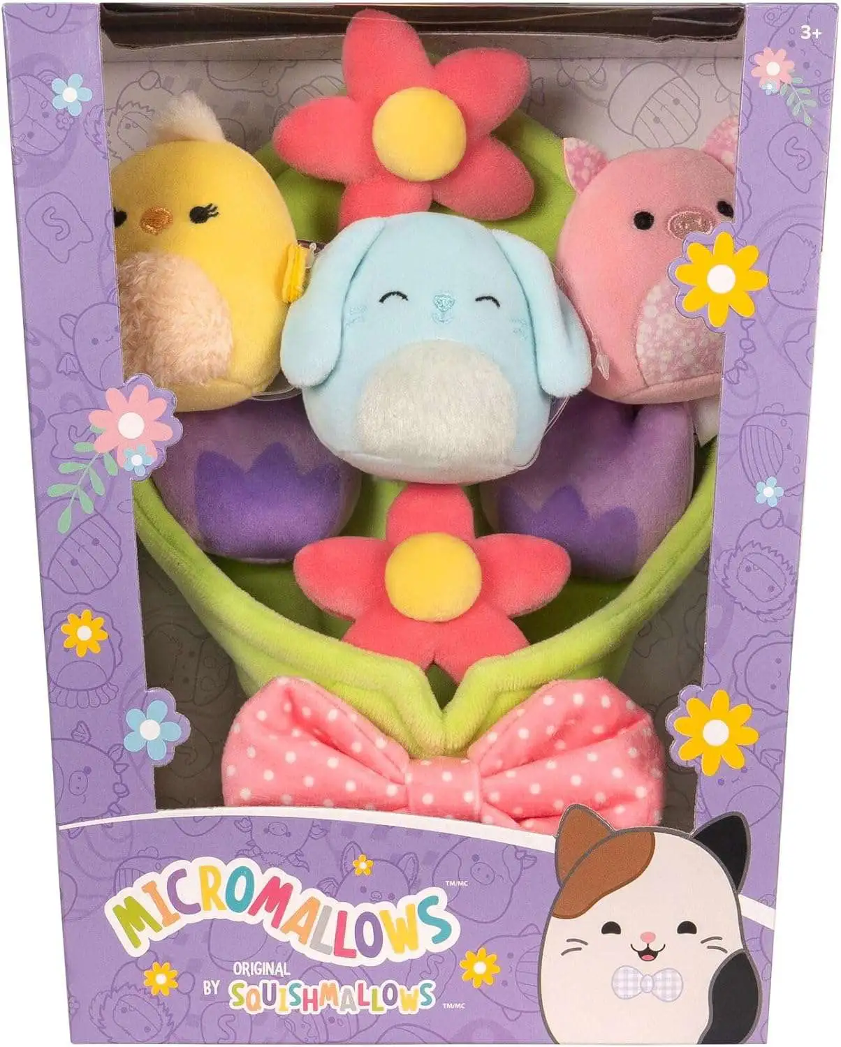 Squishmallows Micromallows 2026 Easter Xin the Bunny, Aimee the Chick & Peter the Pig Plush Bouquet 3-Pack