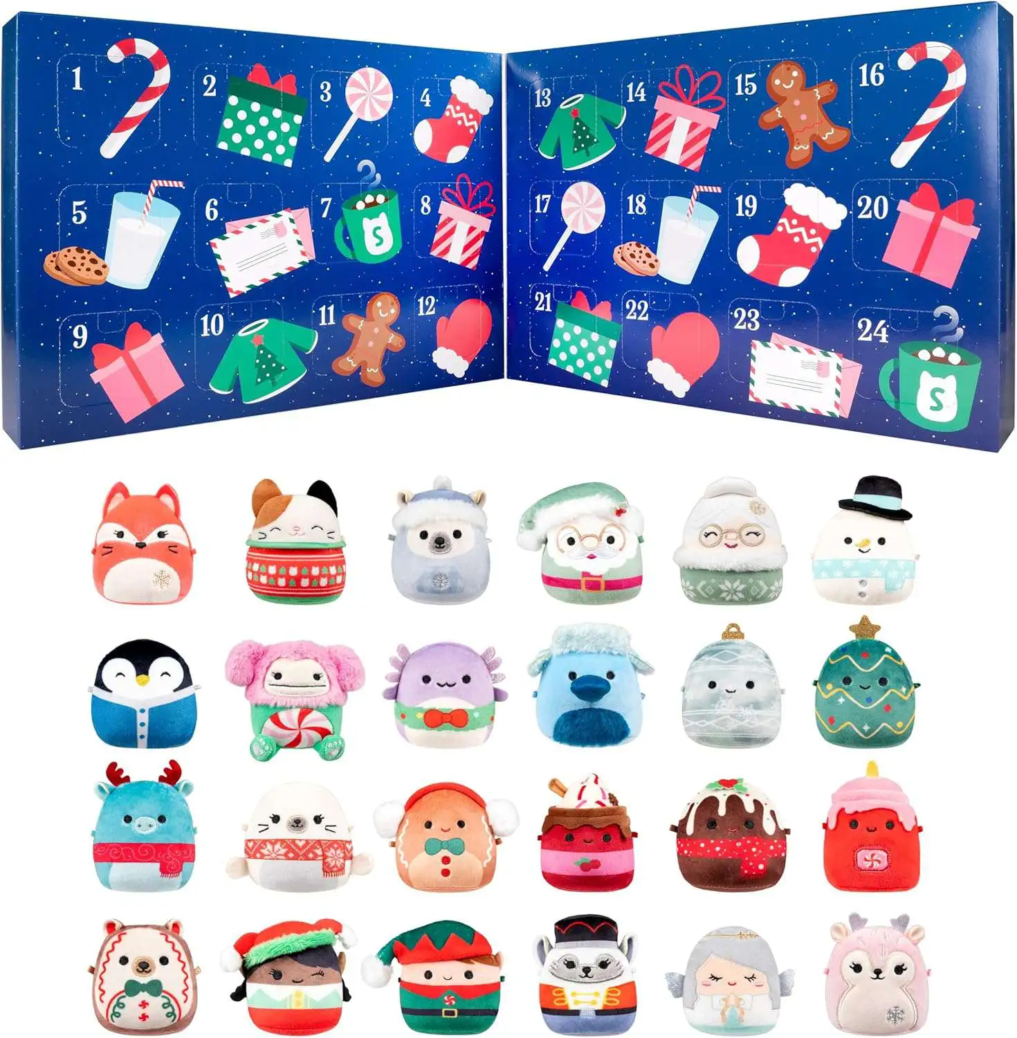 Squishmallows Micromallows Deluxe Holiday Calendar 2.5-Inch Advent Calendar [24 Surprises!]