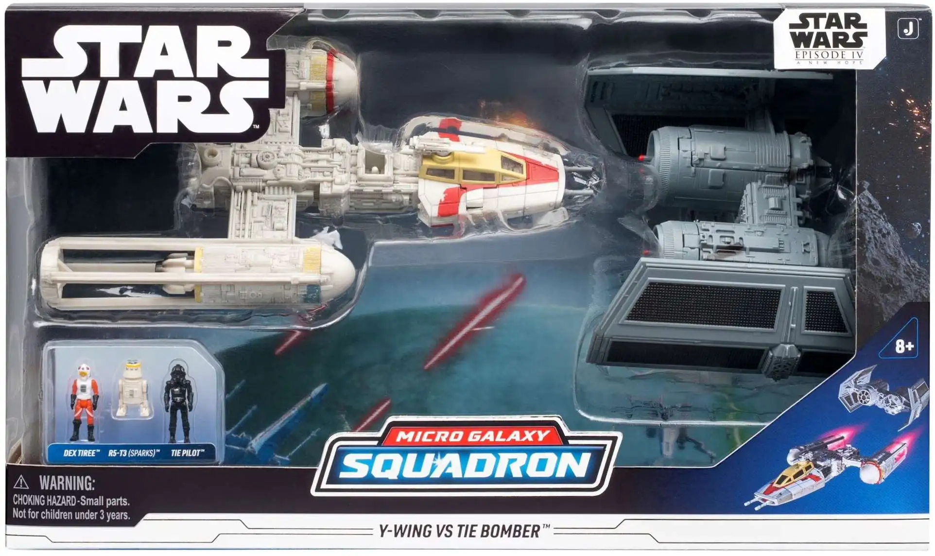 Star Wars Micro Galaxy Squadron Y-Wing vs TIE Bomber Exclusive