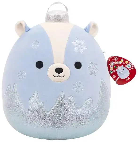 Squishmallows Christmas Sol the Skunk Ornament 12-Inch Plush