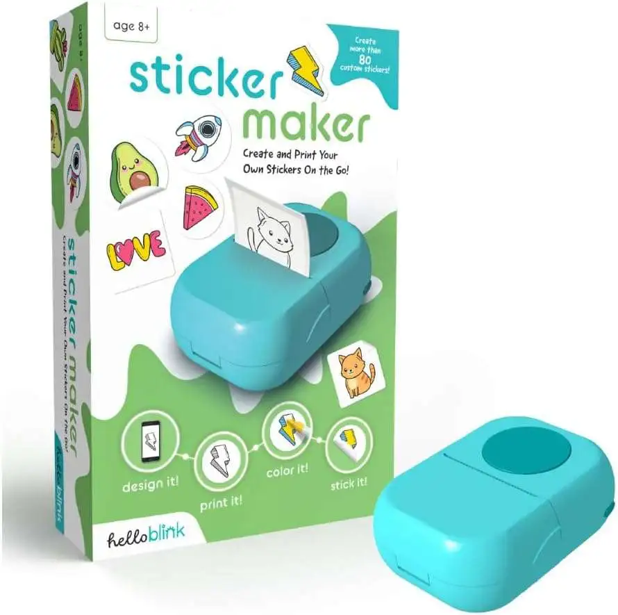 Hello Blink Sticker Maker Bluetooth Thermal Printer [Create & Print Stickers on the Go!]