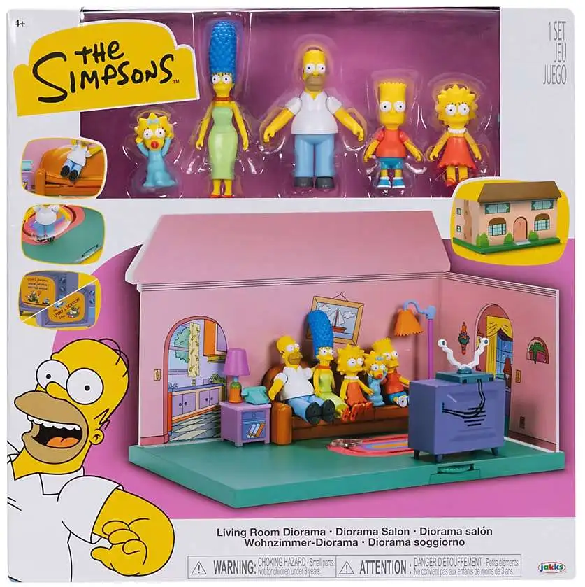 The Simpsons Living Room Deluxe Diorama Playset Jakks Pacific - ToyWiz