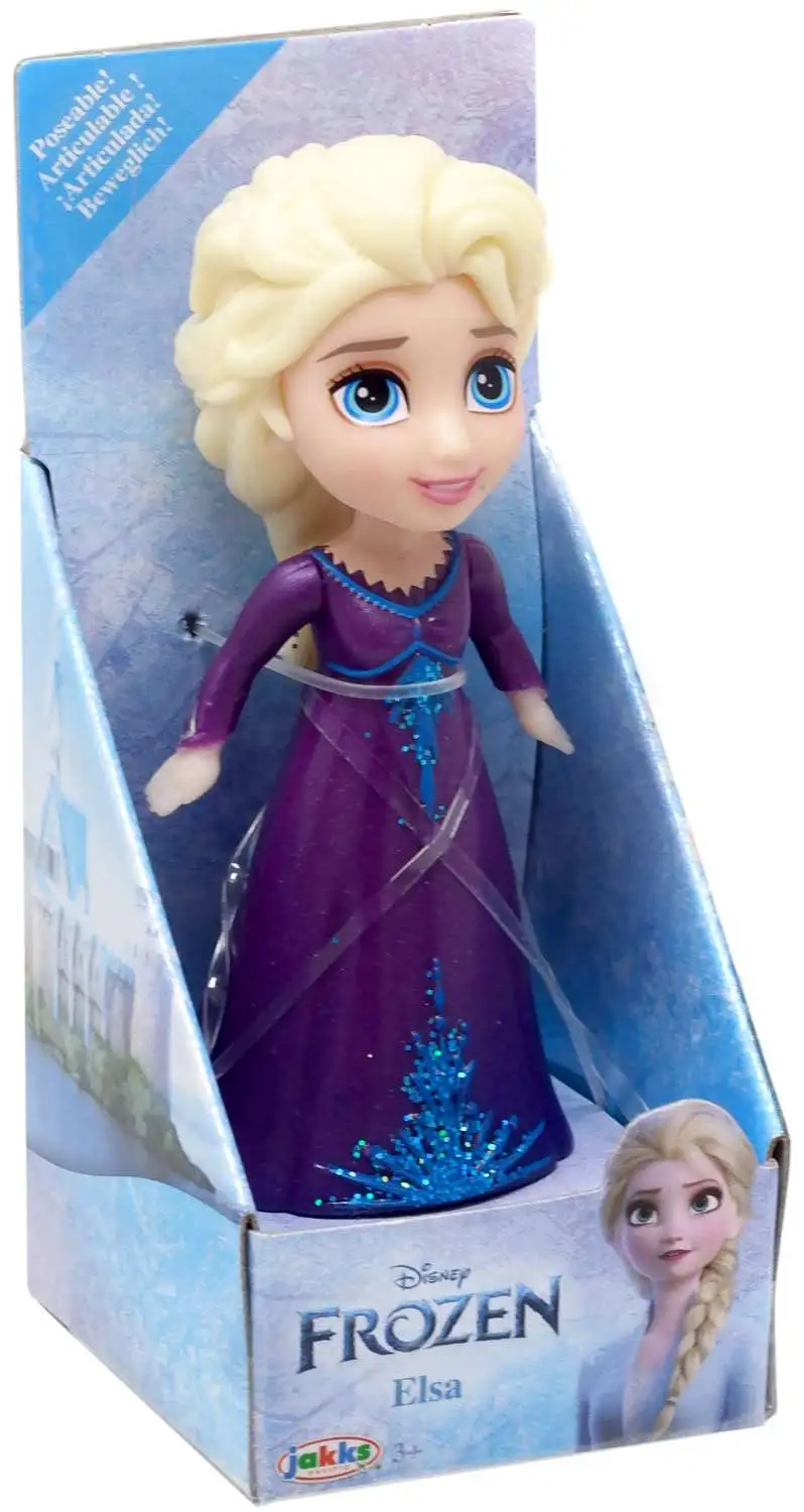 Disney Frozen Posable Elsa 3-Inch Mini Figure [Purple & Blue Dress]