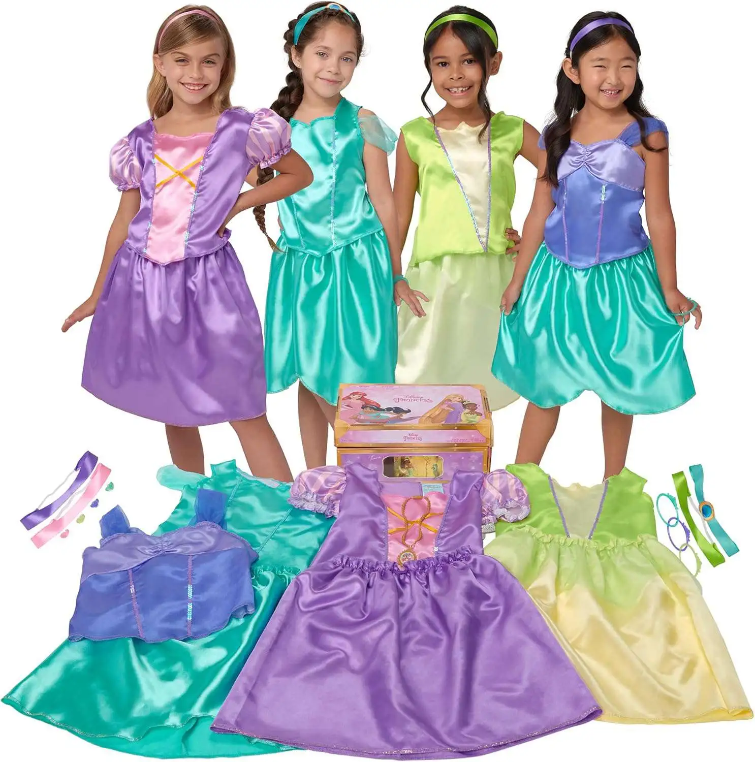 disney princess tiana dress up set Tiana Costume for Kids The Princess and the Frog