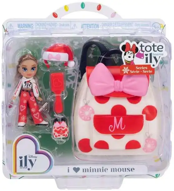 Disney ily 4EVER Tote Ily Teenies Holiday I Love Minnie Mouse 2-Inch Mini Doll