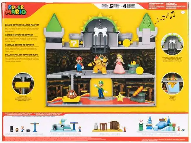 World of Nintendo Super Mario Bowsers Castle 2.5 Deluxe Playset ...