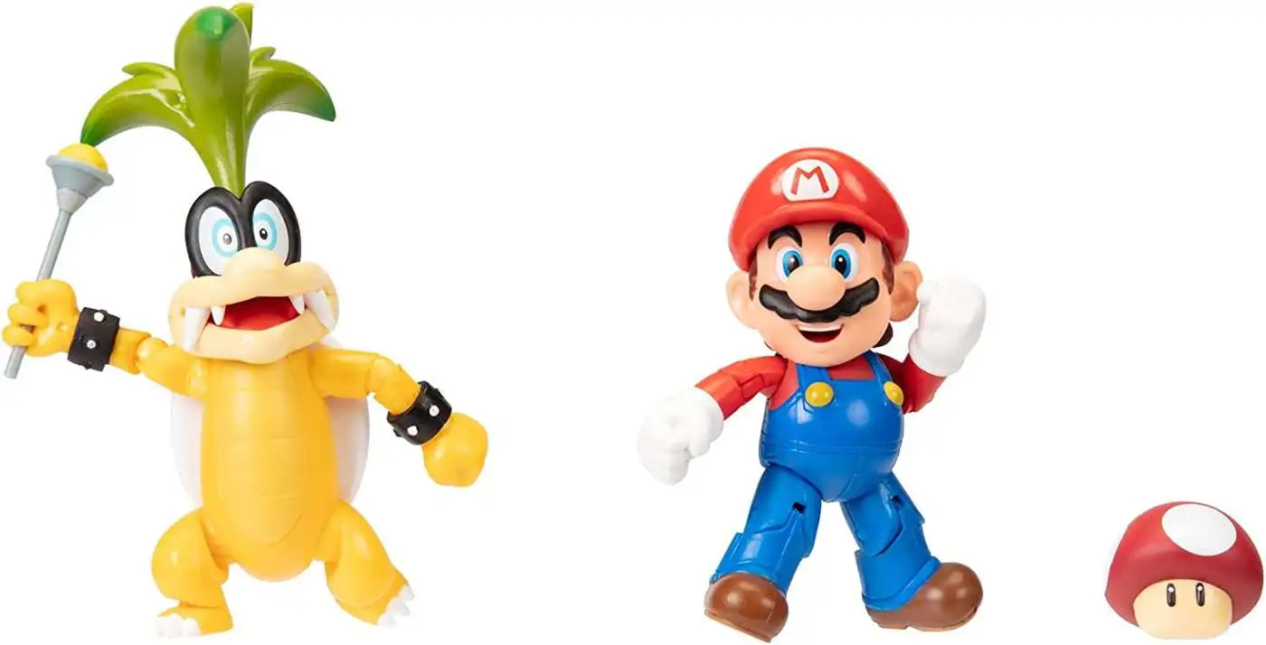 World of Nintendo Super Mario Mario & Iggy 4-Inch Figure 2-Pack