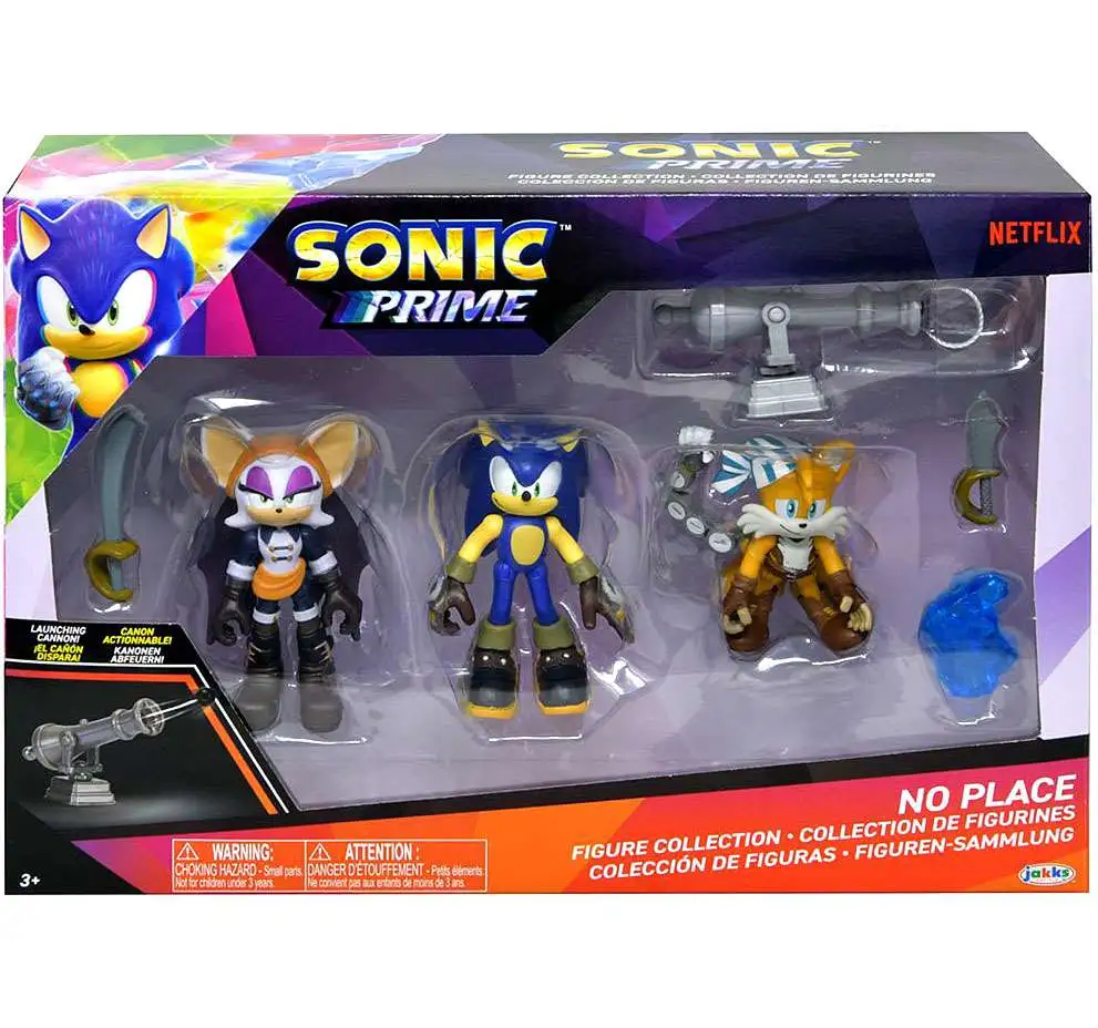 Boneco Grande 23cm Sonic Prime Brinquedo Lançamento Serie