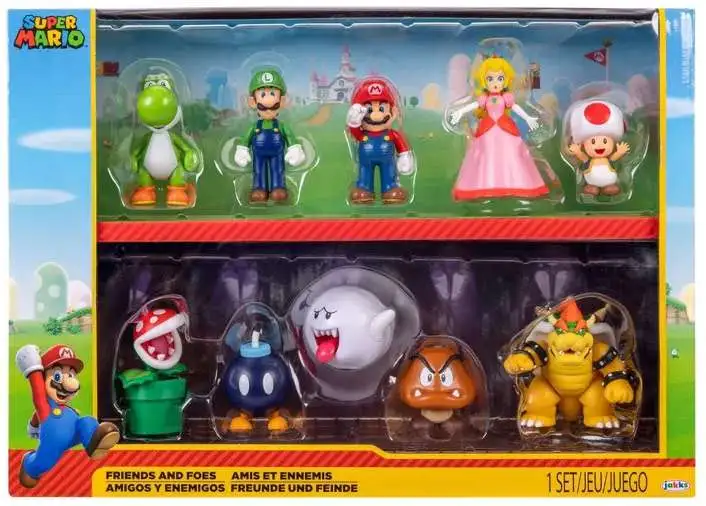 World of Nintendo Super Mario Friends Foes 2.5 Mini Figure 10-Pack Jakks  Pacific - ToyWiz