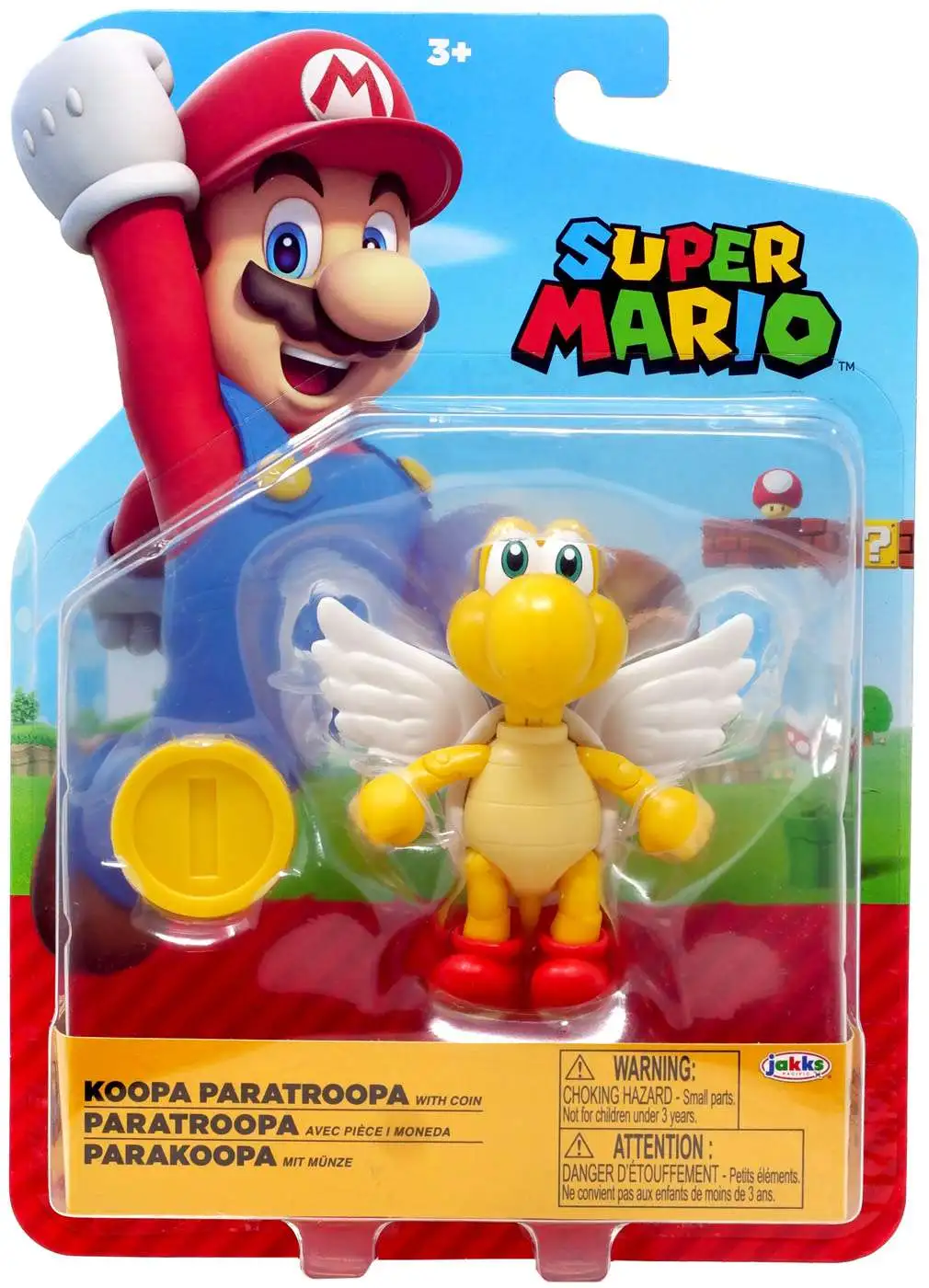 Figurine Paratroopa avec ailes blanches 9 cm + super mario