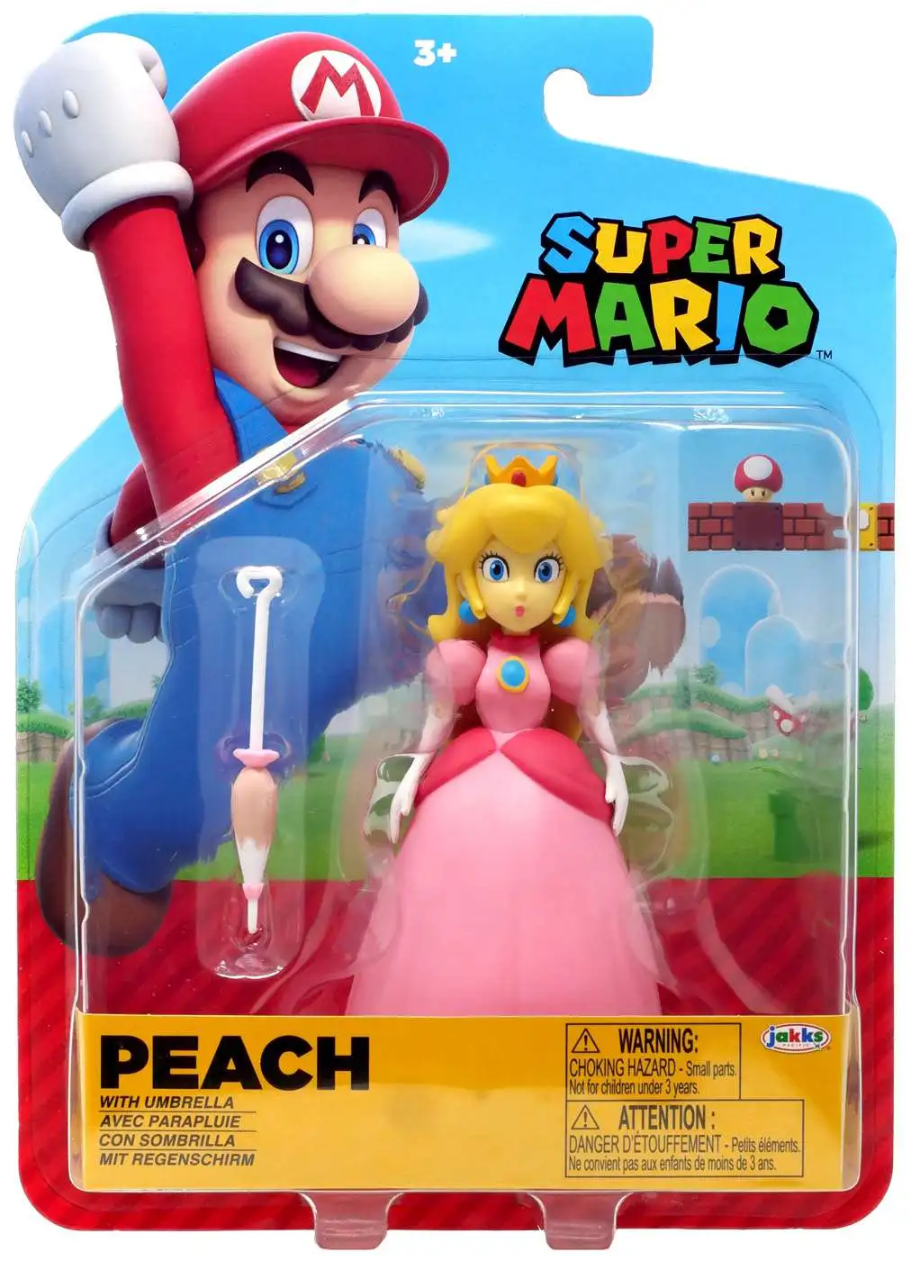 Super Mario Movie 5 inch Princess Peach Action Figure with Umbrella  Accessory