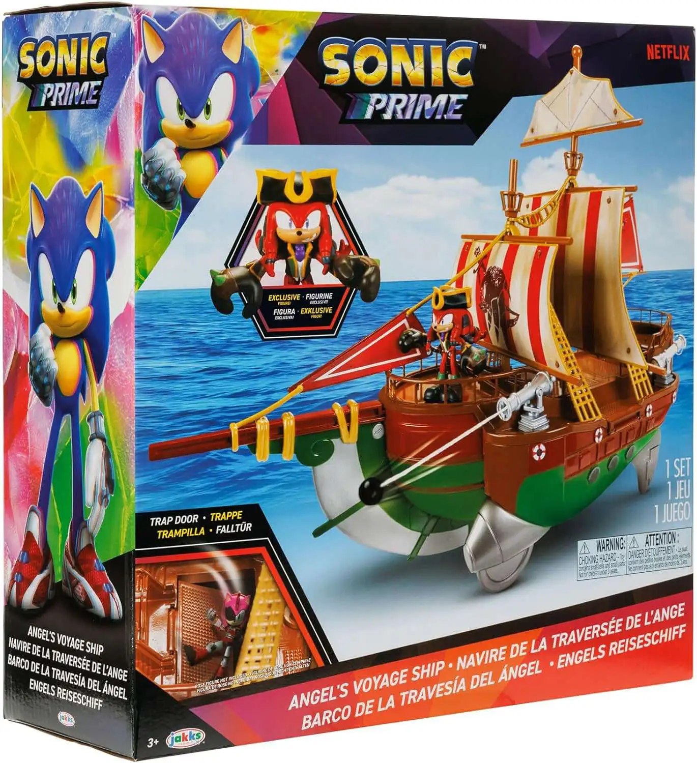 Knuckles the Dread's Pirate Ship and Sonic Prime 2.5 Figures On