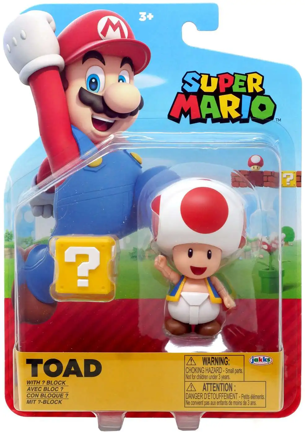 Super Mario Movie 5 inch Toad Action Figure with Frying Pan Accessory 