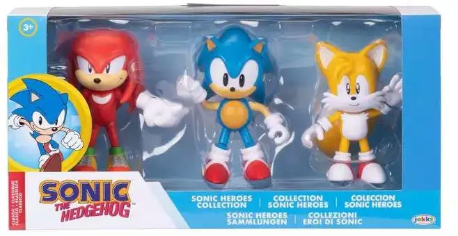 Sonic The Hedgehog Sonic Heroes Collection Knuckles, Sonic & Tails Exclusive Action Figure 3-Pack