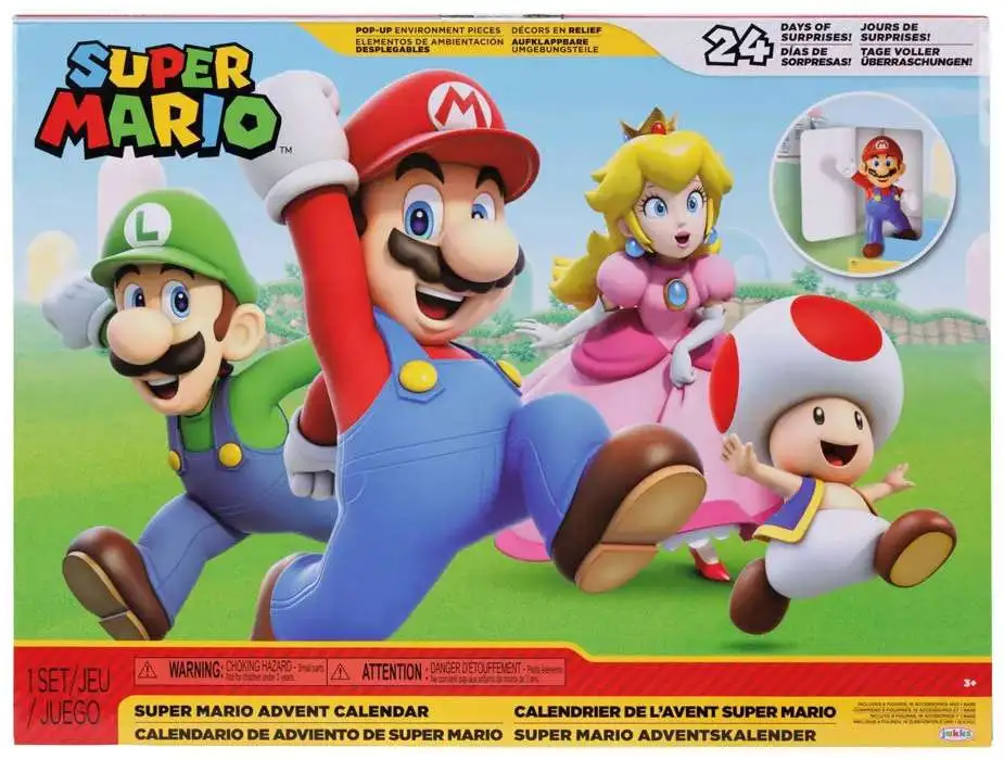 JAKKS Nintendo Super Mario Bros. Advent Calendar & Action Figures Lot