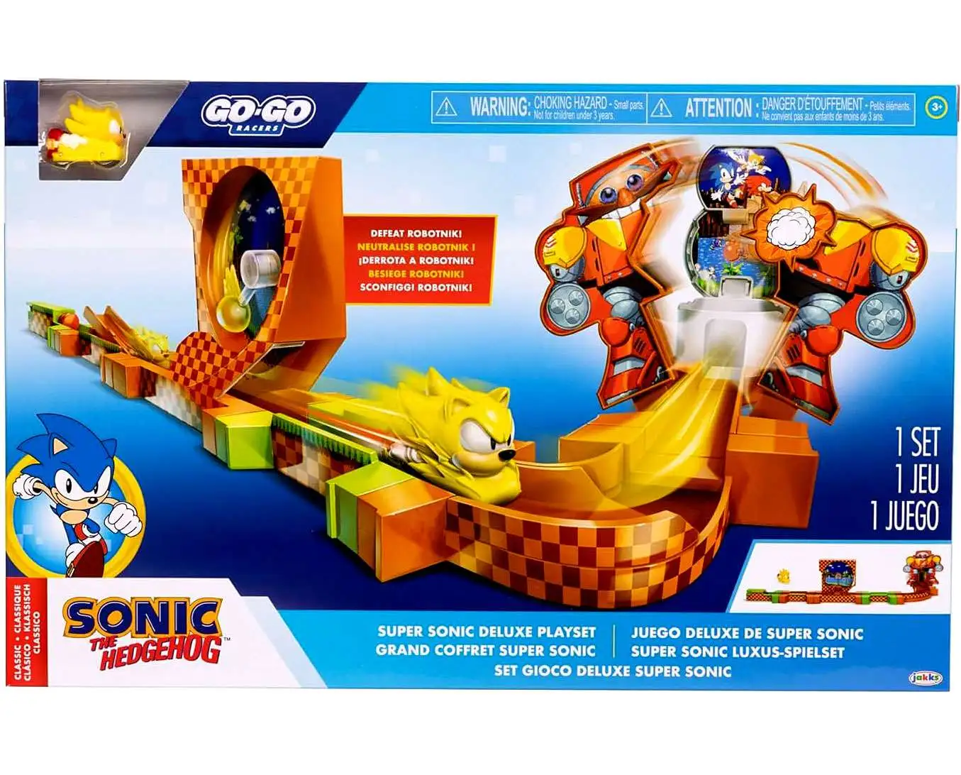 Sonic The Hedgehog Go Go Racers Super Sonic Deluxe Playset