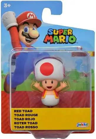World of Nintendo Super Mario Wave 47 Red Toad 2.5-Inch Mini Figure