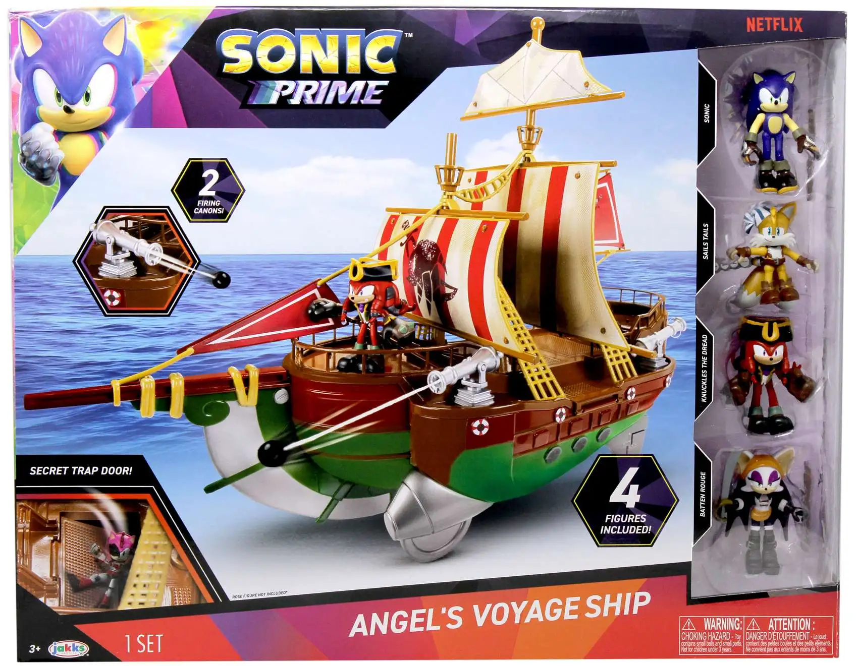 Sonic The Hedgehog Angels Voyage Ship Playset Includes 4 Figures