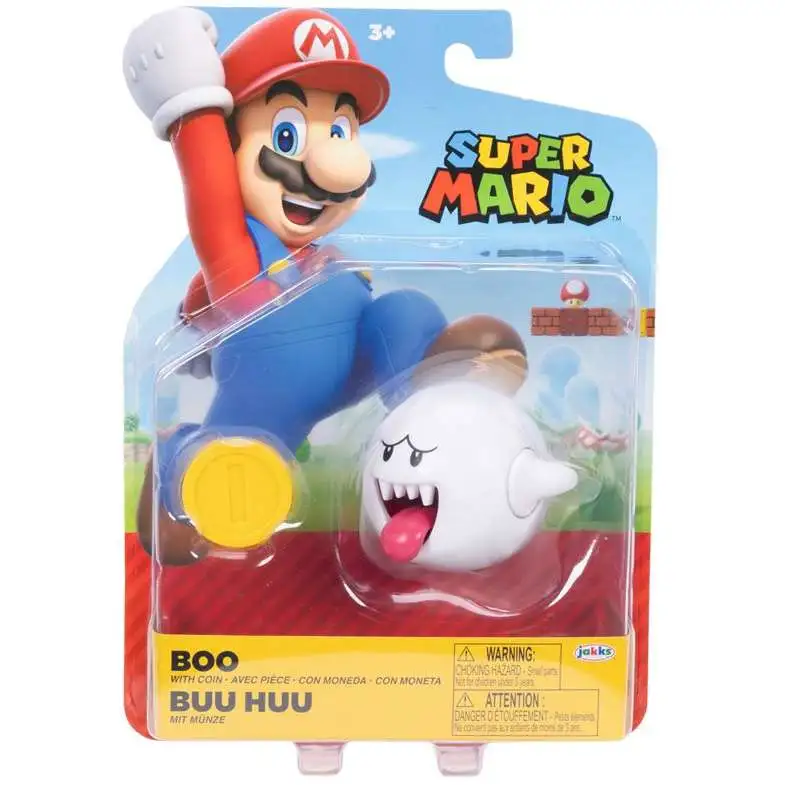 World of Nintendo Super Mario Boo with Coin - 4-inch World of Nintendo Super Mario Boo with Coin - 4-inch