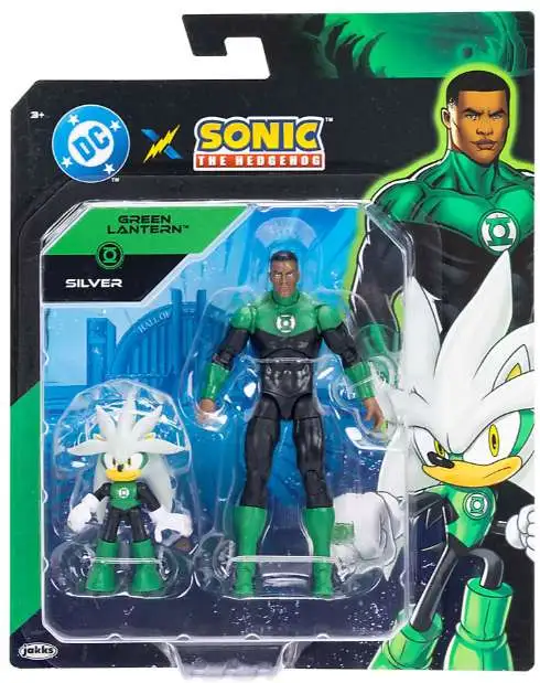 Sonic The Hedgehog x DC Green Lantern Silver Action Figure 2-Pack