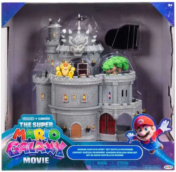 Super Mario Galaxy Movie Bowser Castle 1.5-Inch Deluxe Playset [Bowser, Piano, Bonsai Tree, Heat-activated Paintings & More]