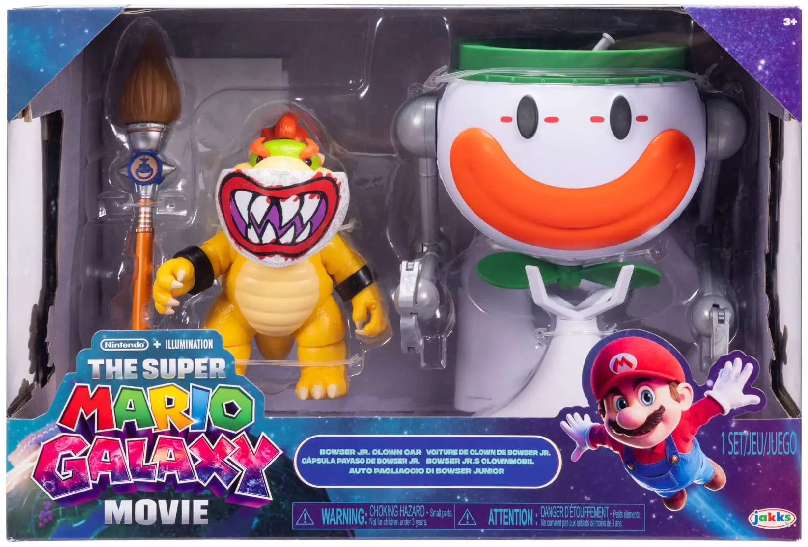 Super Mario Galaxy Movie Bowser Jr. Clown Car Exclusive Action Figure & Vehicle