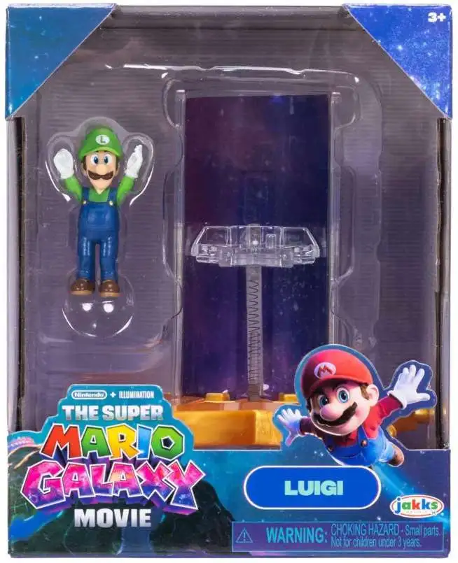 Super Mario Galaxy Movie Luigi with Star Launcher 1.5-Inch Mini Figure