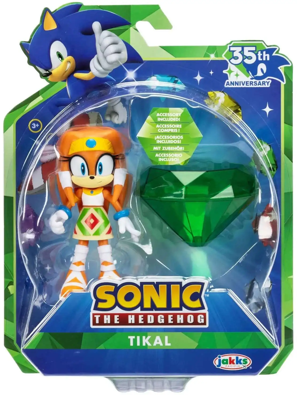 Sonic The Hedgehog 35th Anniversary Tikal Action Figure [Modern, with Master Emerald]