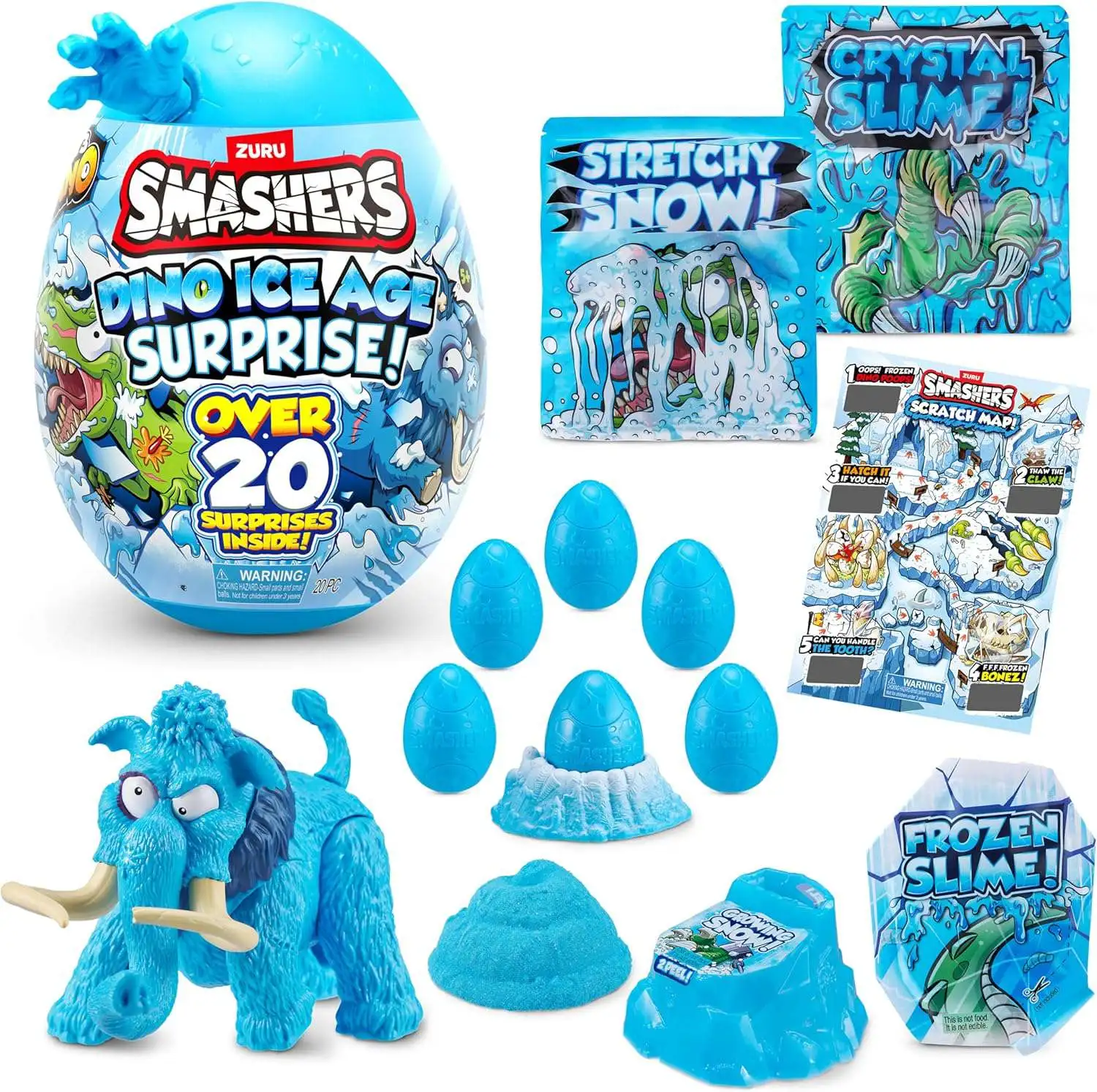 Smashers Series 3 Dino Ice Age Mammoth EPIC Mystery Egg [Over 20 Surprises!]