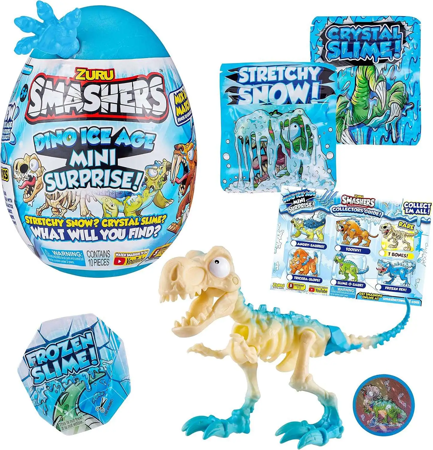 Smashers Series 3 Dino Ice Age T-Rex MINI Mystery Egg [Over 10 Surprises!]