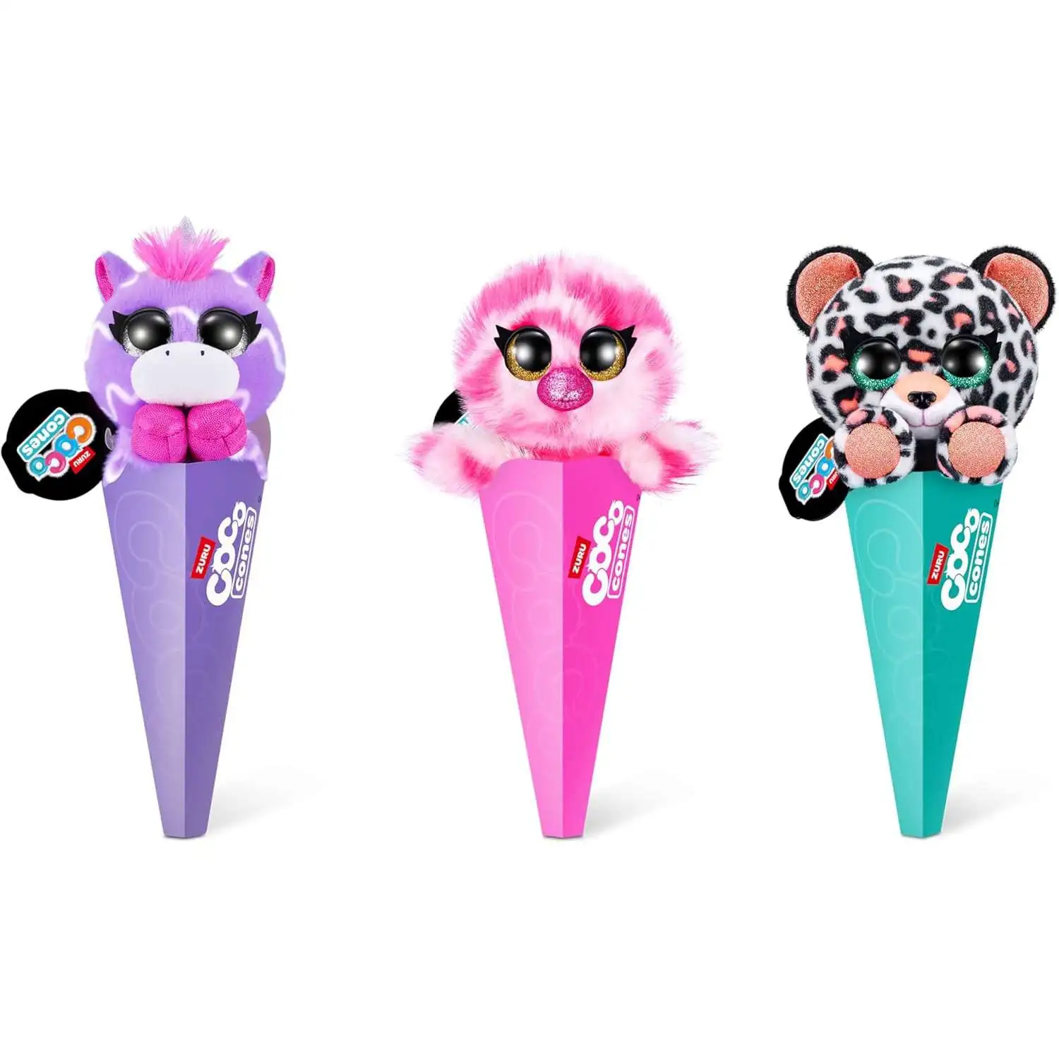 Coco Cones Surprise Neon Series Plush 3-Pack [3 RANDOM Plush]