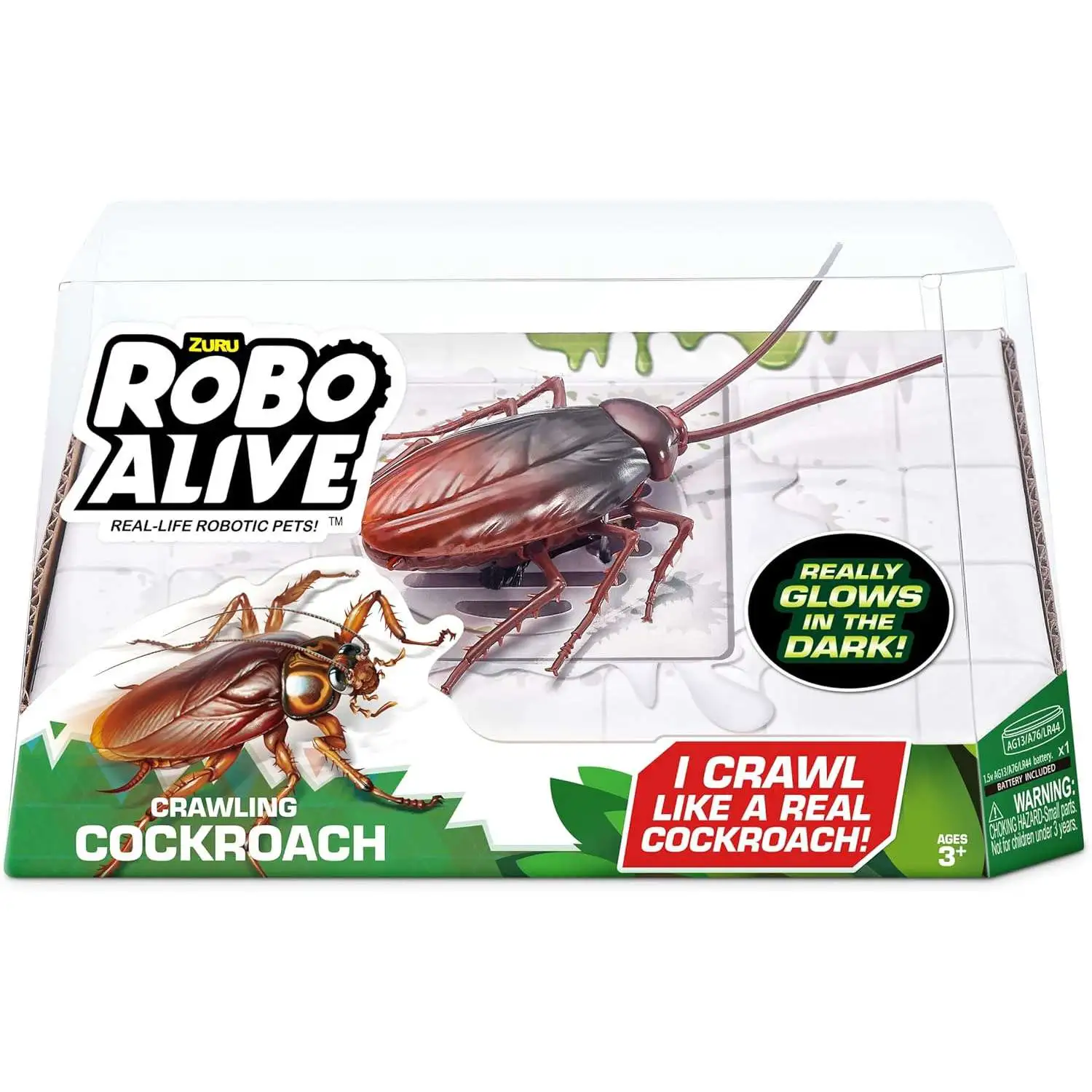 Robo Alive Crawling Cockroach Robotic Pet Figure [Glow-in-the-Dark]
