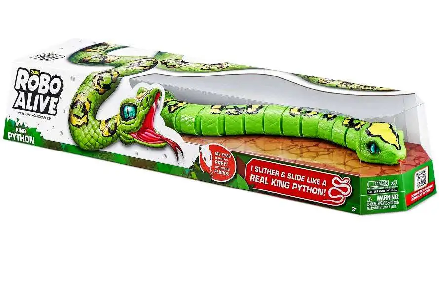 Robo Alive King Python 31-Inch Robotic Pet Figure [Green Snake, Damaged Package]